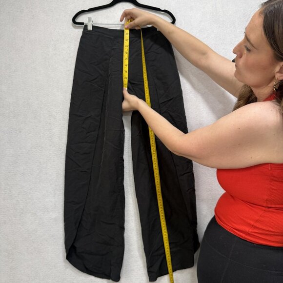 Drew Pants Womens Small Black Wide Leg High Rise Pull On Modal Rayon USA - Picture 3 of 9